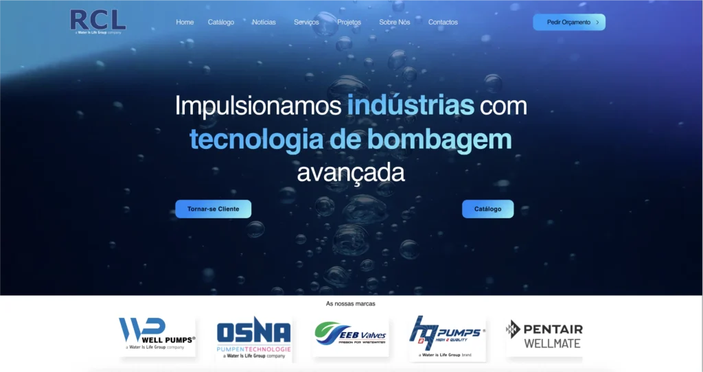 RCL – Well Pumps Portugal: sites e lojas online