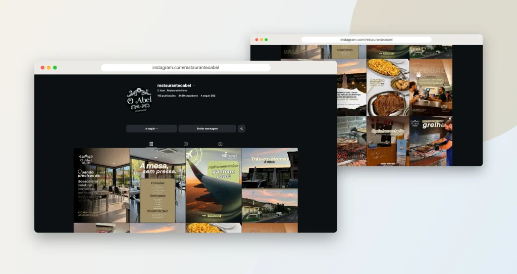 Restaurante O Abel: redes sociais, fotografia e vídeo